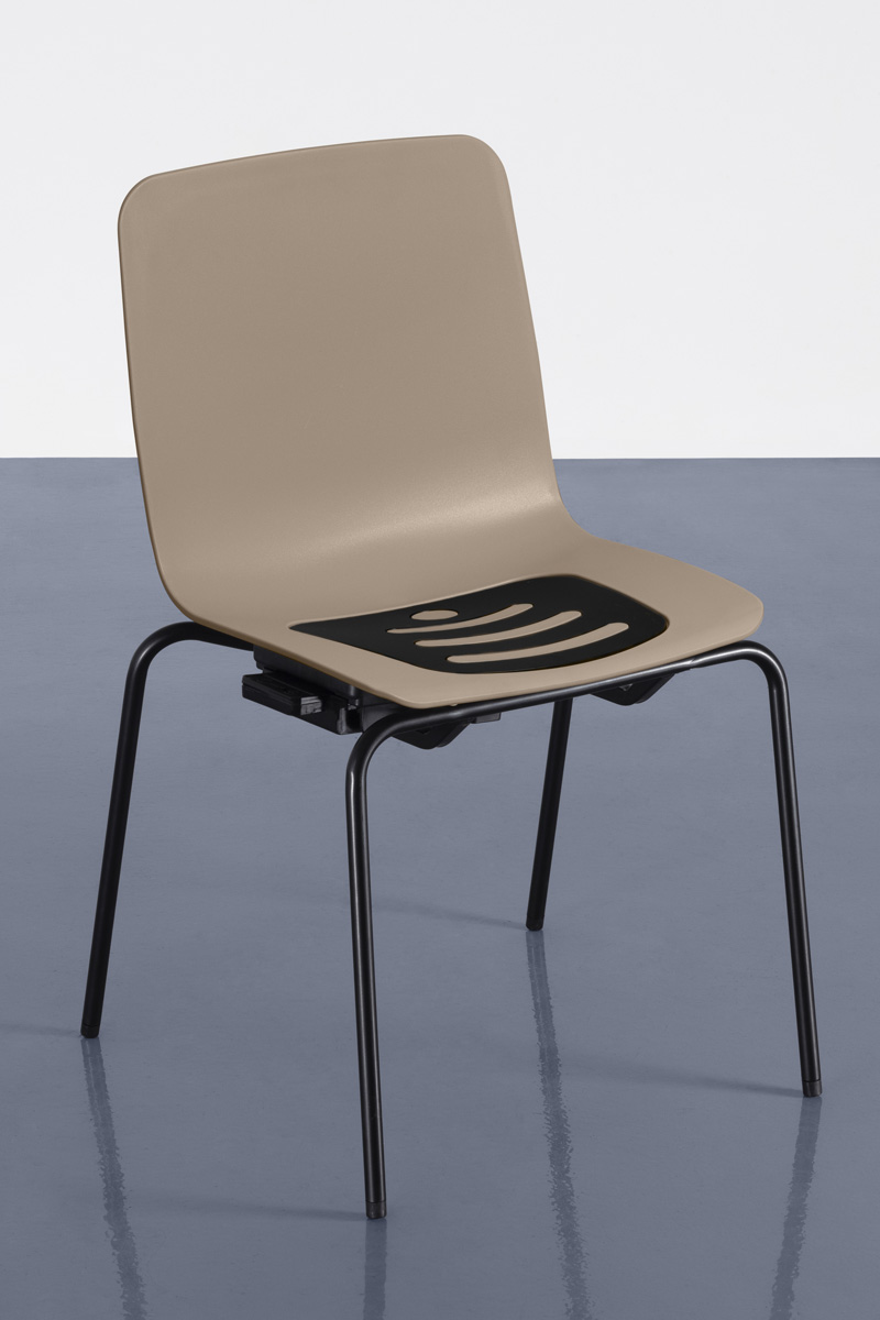 Silla sin reposabrazos basalto