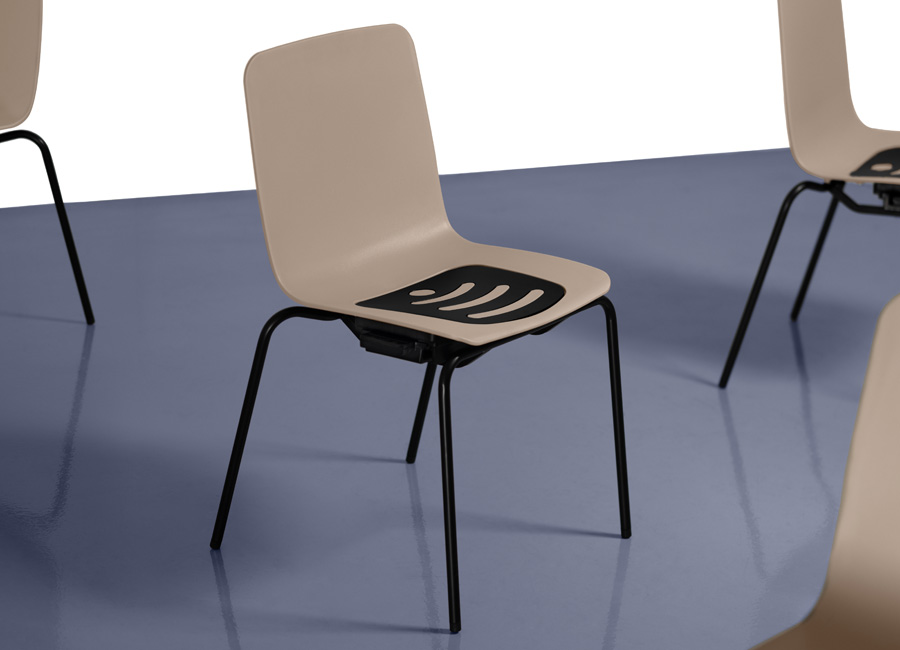 Silla sin reposabrazos basalto