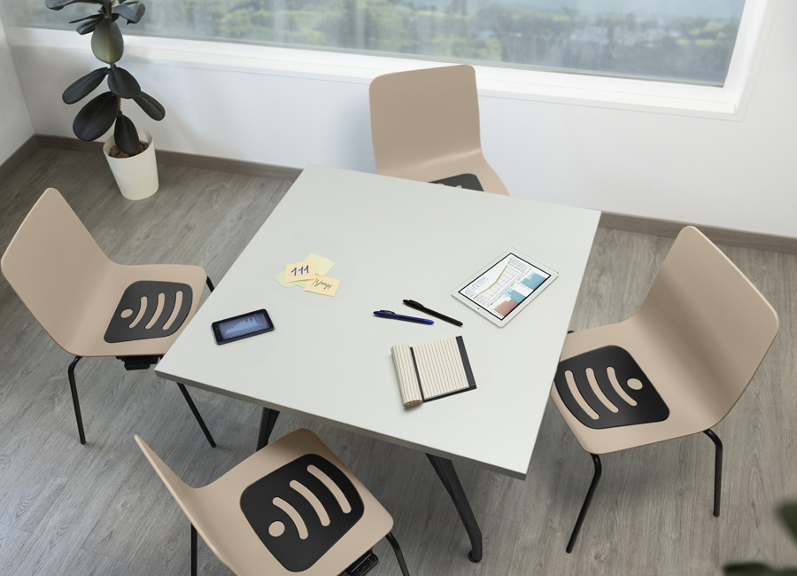 Silla sin reposabrazos basalto