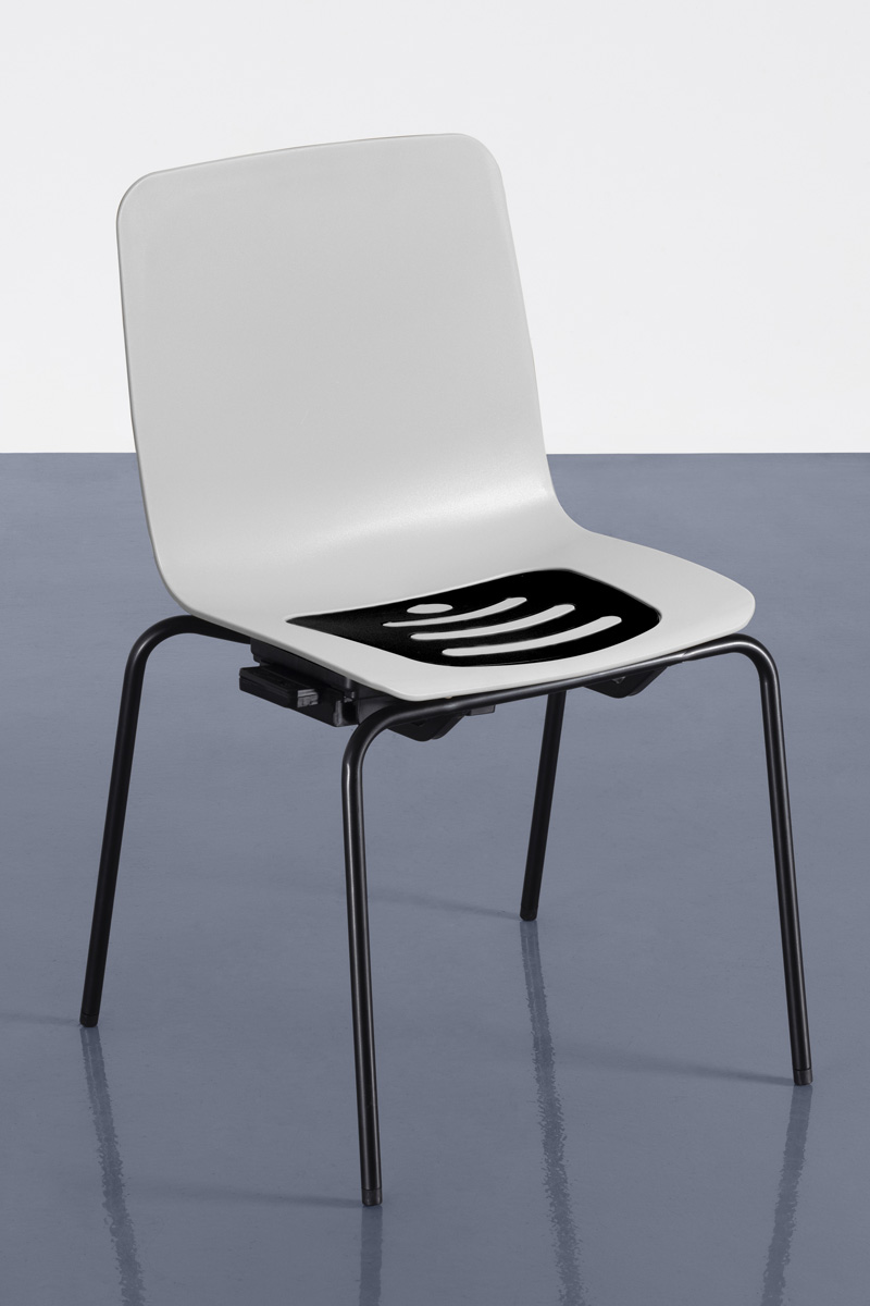 Silla sin reposabrazos blanca