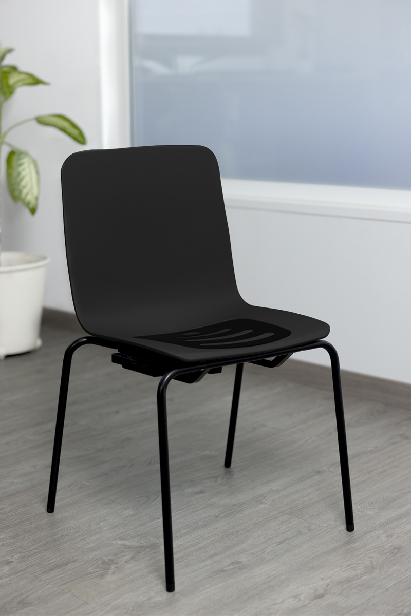 Silla sin reposabrazos negra