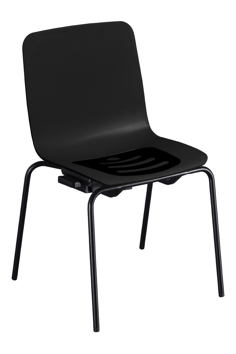 Silla sin reposabrazos negra